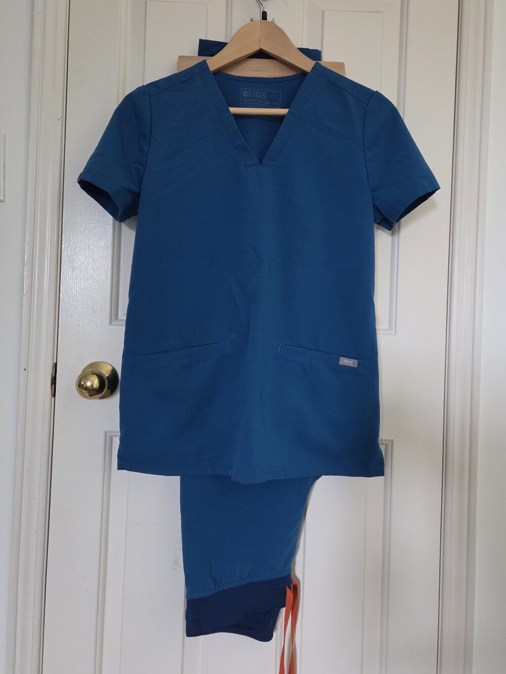 FIGS Blue Scrub Set - Top XS Pants XXS Petite